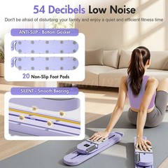 Portable Split Ab Board with Resistance Bands-Pilates Toning Machine Board & LCD