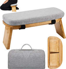 Meditation Bench with Carrying Bag, Meditation Kneeling Stool Portable Yoga Medi