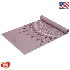 Gaiam Print Yoga Mat, Non Slip Exercise & Fitness Mat for All Types of Yoga, Pil