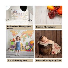 Kate Photography Foor Mats Light Brown Wood Printed Floor Mats Rubber Floor M…