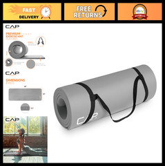 High Density 1/2-Inch Yoga Mat with Strap | Non-Slip, Durable, Multiple Colors