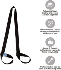 Durable Cotton Yoga Mat Carrier Strap – 73-inch Adjustable Sling Solution
