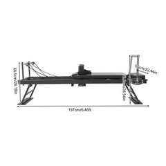 Foldable Pilates Reformer Machine Full Body Workout Cardio Yoga Fitness Reformer