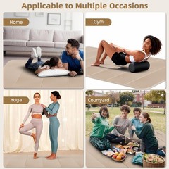 Large Yoga Mat, 74″x47.2″ Extra Wide & Long Foldable Yoga Mat, 0.4″ Thick Fol…