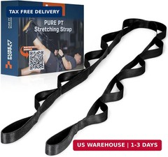 Pure PT Stretching Strap with 10 Loops – Non-Elastic – Physical Therapist-Approv
