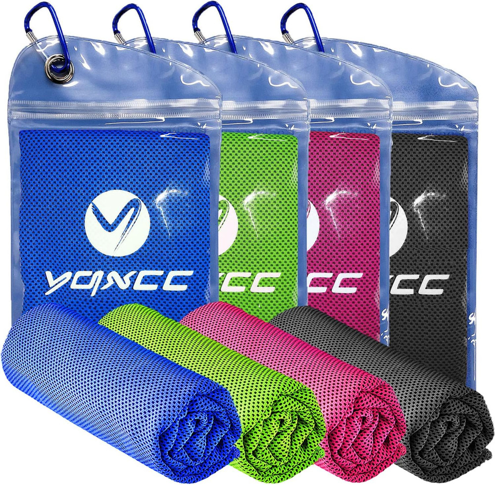 Cooling Towel Microfiber 47×12 Inches Ice Cool Neck Wrap Ready for Yoga Golf Gym