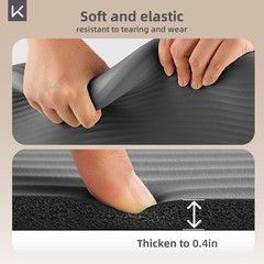 Extra Thick 10mm Non-Slip Yoga Mat 72″x32″ for Men & Women – Cushioned Exercise