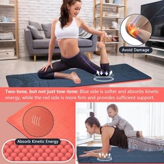 Yoga Mat Extra Thick 9MM, High Density Exercise Mats Non Slip for Home Workou…