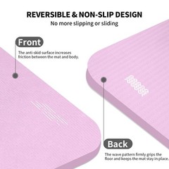 Extra Long TPE Yoga Mat 79″ x 40” x 1/2″ Thick Non-slip Exercise Mat for Home…