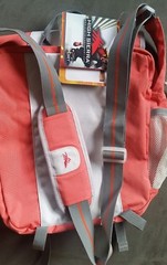 NWT High Sierra Express Messenger Bag – Mia 54202 Peach/White w/yoga mat straps