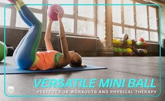 Mini Exercise Ball 9” – Small Pilates & Yoga Stability Ball for Core Strength,