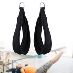 2 Pieces Double Loop D Ring Straps Home Gym Pilates Straps Gymnastics Ankle