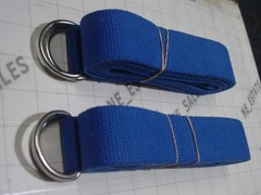 2X lot matched JADE YOGA yoga accessory strap blue ~80″ by 1.5″ mat pad straps