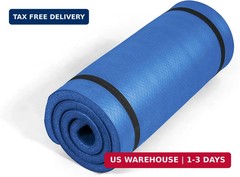 Tone Fitness 1-Inch Thick Yoga Mat | High-Density, Non-slip Exercise Mat with Ca