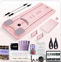 28 Pilates Reformer, Foldable Pilates Reformer Home Gym Equipment,Core Pink