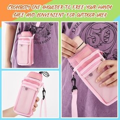 Water Bottle Holder for 1-30oz Drawstring Water Bottle Carrier with 4 4 Colors