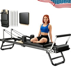 Pilates Reformer Machine, Home Pilates Equipment, Foldable Pilates Reformer