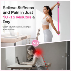 58 Inch Adjustable Yoga Stick for Stretching & Posture Correction