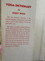 Yoga Dictionary by Ernest Wood 1956 1st Edition Out of Print OOP