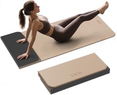 Foldable Yoga Mat, 10mm Thick, TPE Material, Extra Long 75″L x 26″W, Soft and…