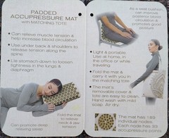 Apana Pressure Point/Acupressure Yoga Pad In Matching Bag