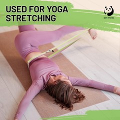 Yoga Strap for Stretching,Cotton Yoga Strap with Adjustable D-Ring Buckle,Non…