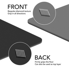 Large Exercise Mat – Extra Thick 10mm Workout Mat (72″x32″) – Non-Slip TPE Yo…