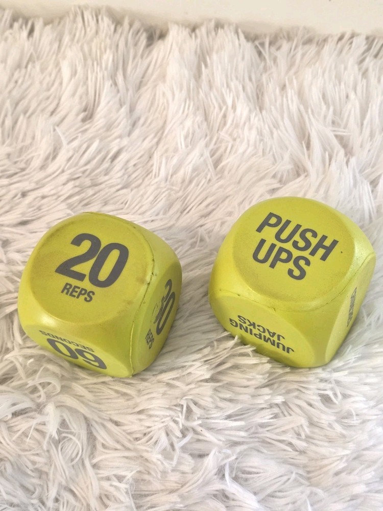 Lime Green Workout Cubes HIIT Interval Workouts Exercises