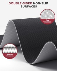 Large Yoga Mat 72″x36″x6mm 1/4 inch Extra Wide Non-Slip Exercise Mat Home