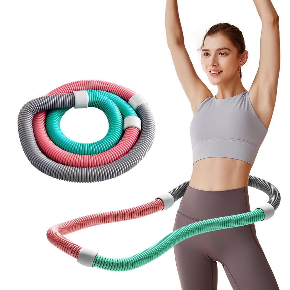 Weighted Soft Spring Hula Hoop for Adults, 3lb Foldable macaron colors