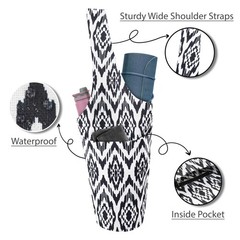 Yoga Mat Tote Bag with Large Pocket Zipper Pocket Carrier for Most Size Mats