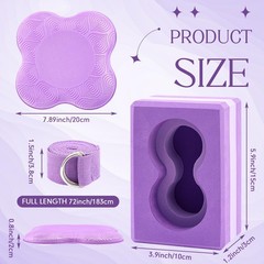 Yoga Blocks 2 Pack for Wrist Relief Yoga Blocks Wrist Support Set with Knee P…