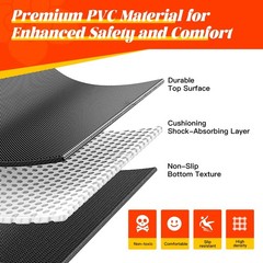 VTORY 7mm Large Workout Mat 7×5 ft – Extra Large Wide Yoga Mat & Pila