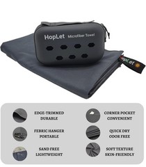 Hoplet Microfiber Towel Camping to Outdoors Gym Fitness Yoga New