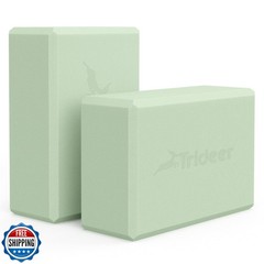 Trideer Yoga Block, Soft Non-Slip Surface Premium Foam Blocks, Supportive, Li