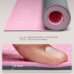 High-Density Non-Slip Yoga Mat Thick Sweat-Resistant W/ Free App Access New