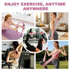 Pilates Ring Set for Home Workout -13” Pilates Fitness Circle & Ball, Hip Th…