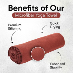 Yoga Mat Towel – Double Sided Microfiber Yoga Towel – Sweat Absorbent Non Slip H