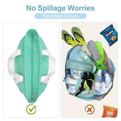 Waterproof Beach Bags for Women – Machine Washable Travel Medium Mint Green