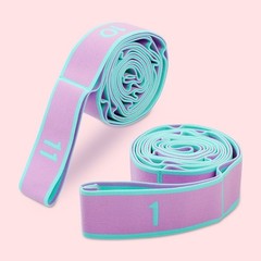 Yoga Strap Elastic Stretching Strap with 9 for Physical-Therapy Fitness