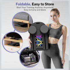 Pilates Board, Foldable Pilates Reformer Equipment with Timer, 7-in-1 Multi-P…