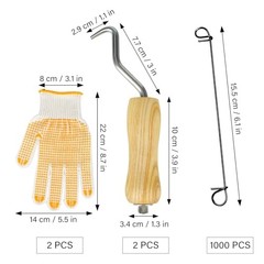 1000Pcs Wire Tie Rebar 6″ Double Loop Reinforcing Steel Bar Ties 16 1000 Pcs