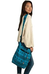 Blue Patchwork Handmade Crossbody Large Hobo Shoulder Bag Hippie Boho Fashion