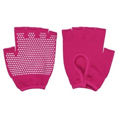 Yoga Gloves, Non Slip Fingerless Pilates Gloves, Rose Red