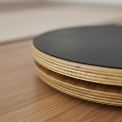 2 Pieces Wooden Pilates Disc Posture Correction Pilates Rotation Board for