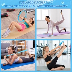 Halloscume 24 Pcs Home Pilates Essentials Kit For Women Pilates Equipment Ring
