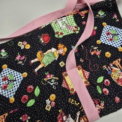 Mary Engelbreit Fabric Yoga Mat Carrier Bag Quilted Pink Straps Bag Hand Crafted