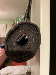 Hotworx Yoga Mat Brown Hemp Fiber Non Slip With Carry Strap