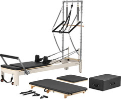 Versatile Pilates Reformer with Cadillac Tower, Jump Board & Mat for Home Use