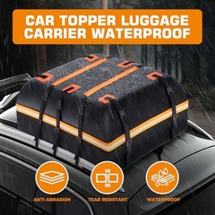 Car Rooftop Cargo Carrier Bag, Waterproof Car Roof Luggage 15 Cubic Feet